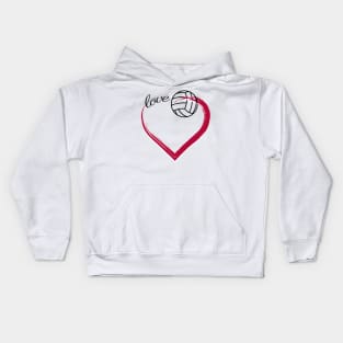 Love Volleyball Gifts Kids Hoodie